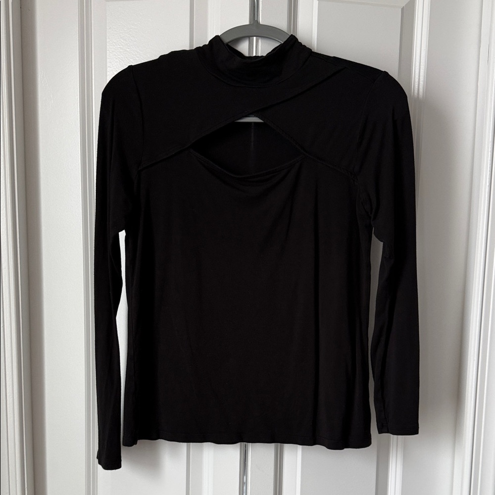 Michael Kors Elegant Black Long Sleeve Tee